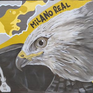 Retrato de milano real, recorte del Mural en Mambrilla